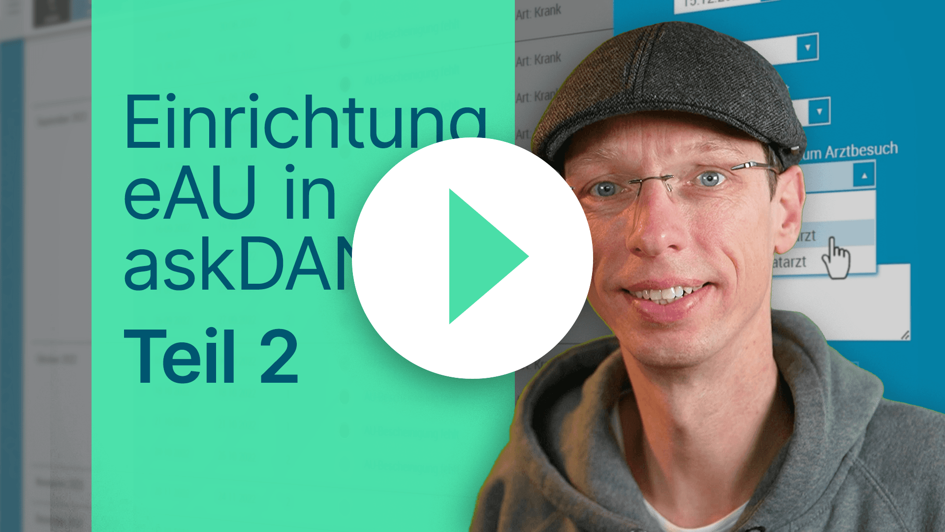 Thumbnail zur Einrichtung der eAU-Funktion in askDANTE Teil 2.