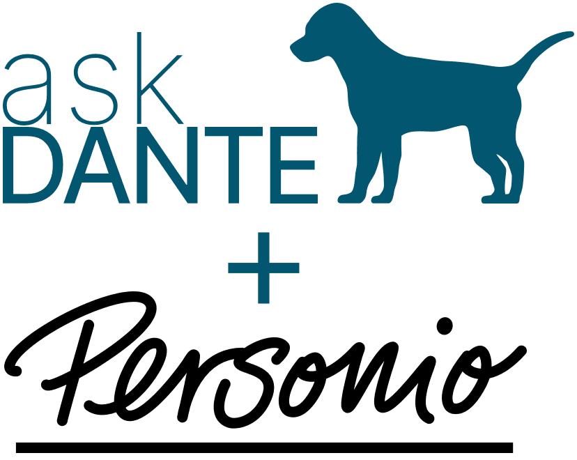 Logos der Firmen askdante und Personio im Rahmen der Personio-Schnittstelle in askDANTE.