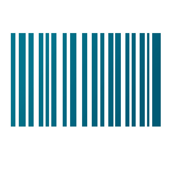 Illustration eines Strich-Barcodes für eine Arbeitszeiterfassung mit der askDANTE Scanner-App.