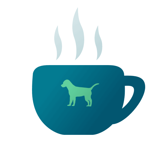 Illustration einer askDANTE Kaffeetasse mit heißem Inhalt.