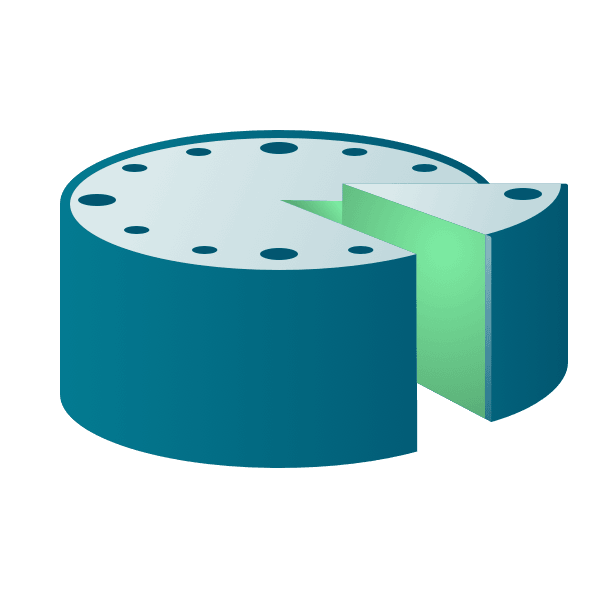 Illustration zeigt Schichtplanung in Form eines Tortendiagramms.